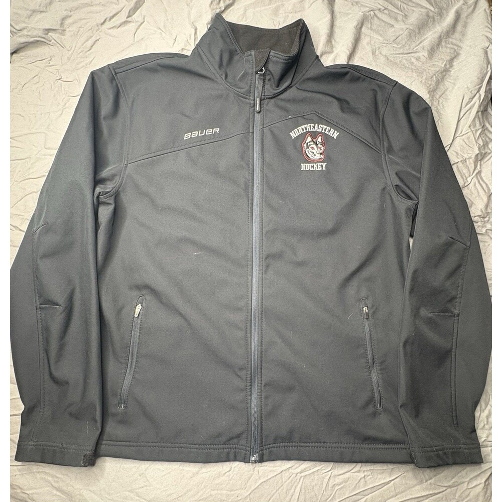Bauer Team Mens Jacket Black Northeastern University Hockey Team Issued Mens Lrg